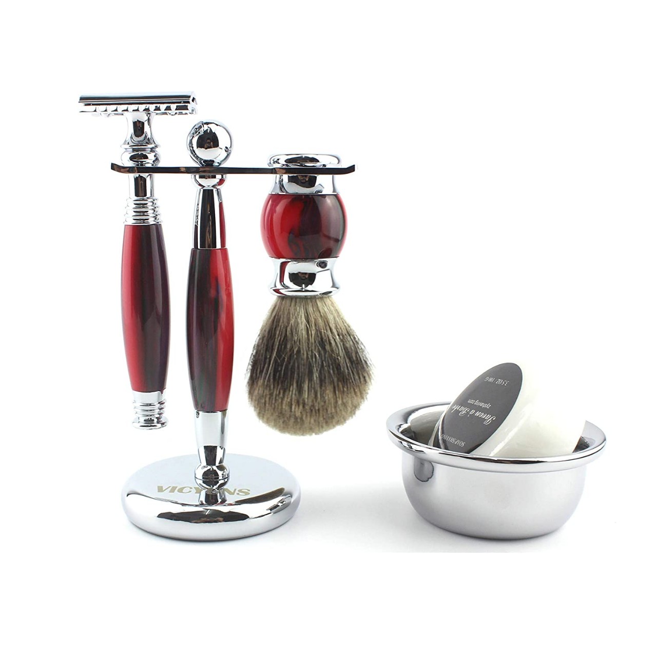 Shaving Kit for Men Wet Shave - Safety Razor with 10 blades, Shaving ...